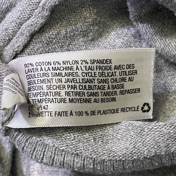 Merona Vintage Womens Size Medium Light Gray Button Up Cardigan Knit Sweater - Picture 5 of 11